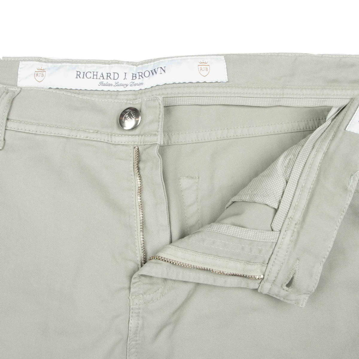 Richard J Brown - Sage Green 'Milano' Cotton Regular Fit Jeans JEANS Richard J Brown