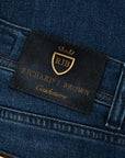 Richard J Brown - Mid Wash Cotton Cashmere Denim 'Milano' Regular Fit Jeans JEANS Richard J Brown