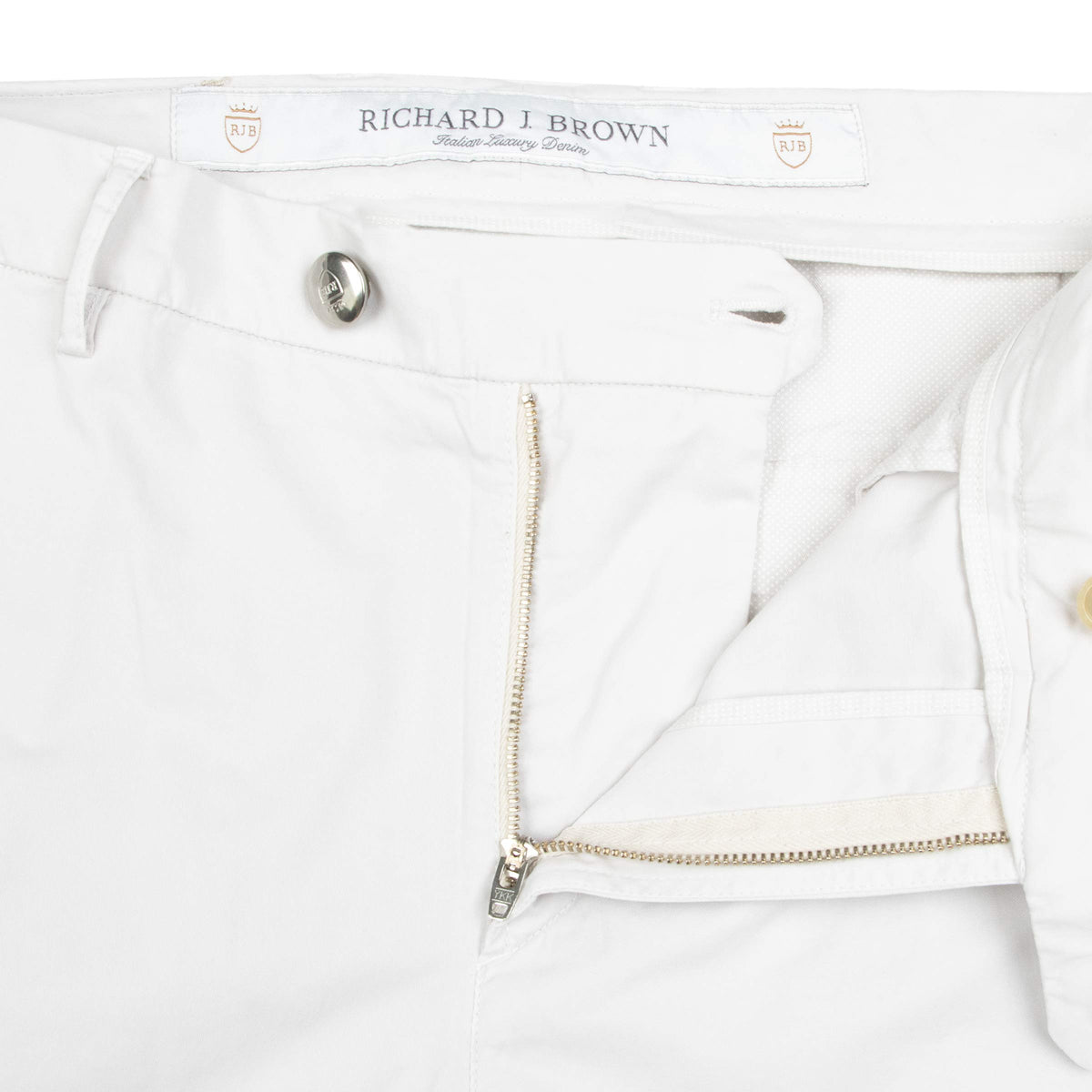 Richard J Brown - Light Grey 'Singapore' Cotton Chinos CASUAL TROUSERS Richard J Brown