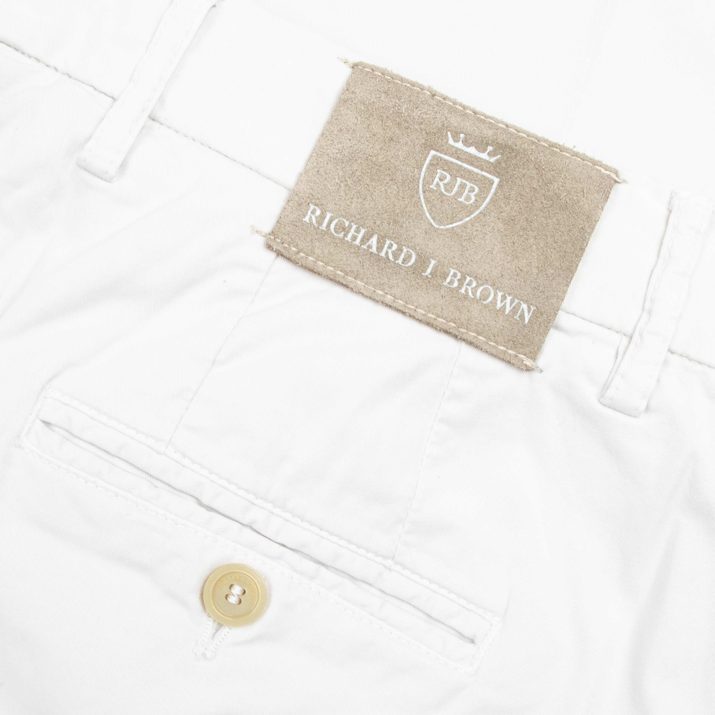 Richard J Brown - Light Grey 'Singapore' Cotton Chinos CASUAL TROUSERS Richard J Brown