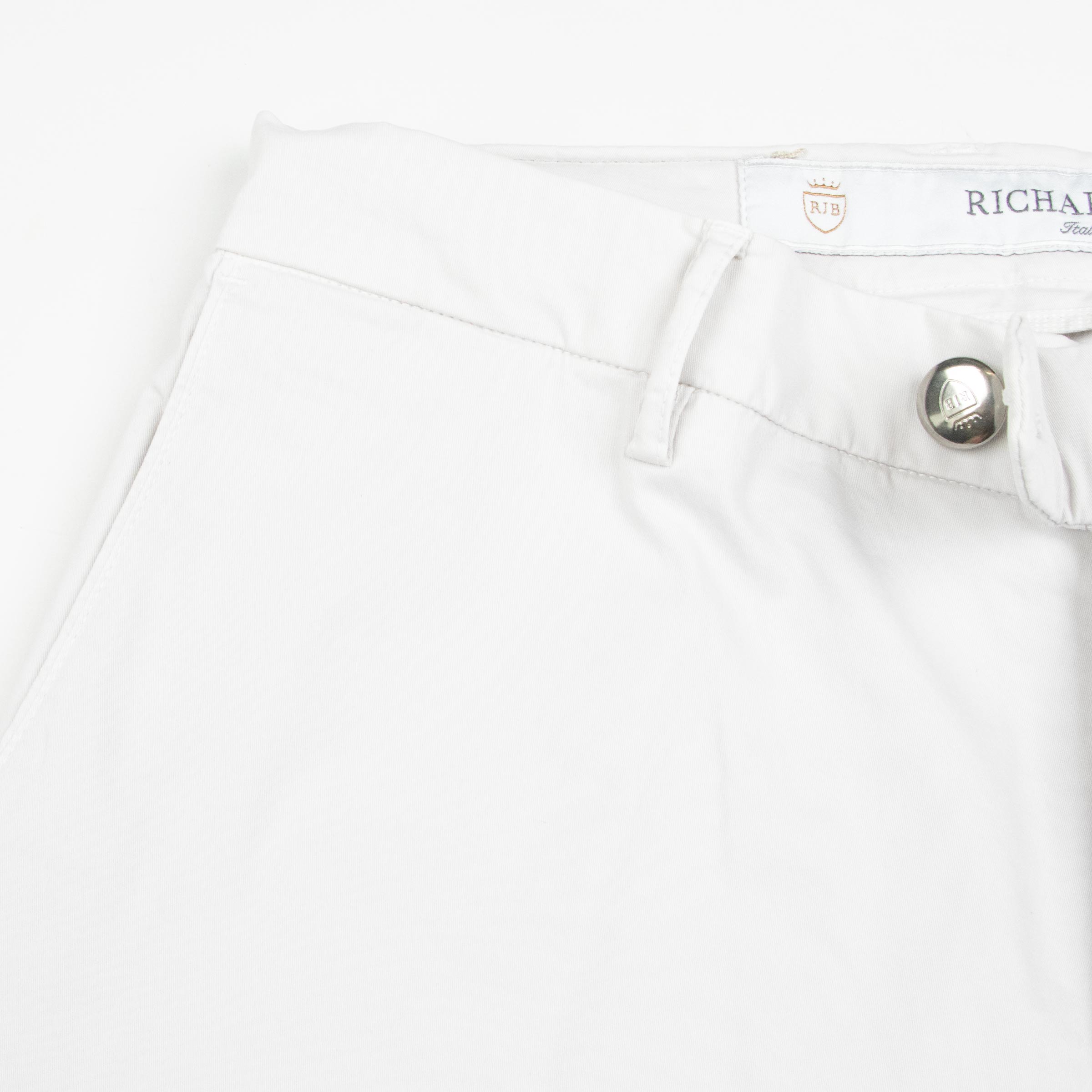 Richard J Brown - Light Grey 'Singapore' Cotton Chinos CASUAL TROUSERS Richard J Brown