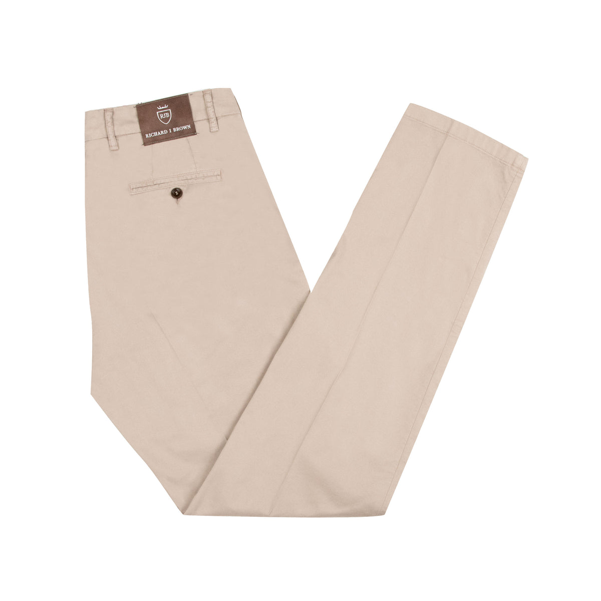 Richard J Brown - Mushroom Brown 'Singapore' Cotton Chinos CASUAL TROUSERS Richard J Brown