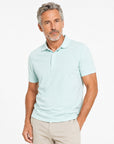 Robert Old - Aqua Blue Piqué Cotton Short Sleeve Polo Shirt S/S POLOS Robert Old