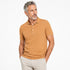 Caramel Brown Piqué Cotton Short Sleeve Polo Shirt S/S POLOS Robert Old