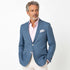 Mid Blue Herringbone Wool & Linen Jacket JACKETS Robert Old