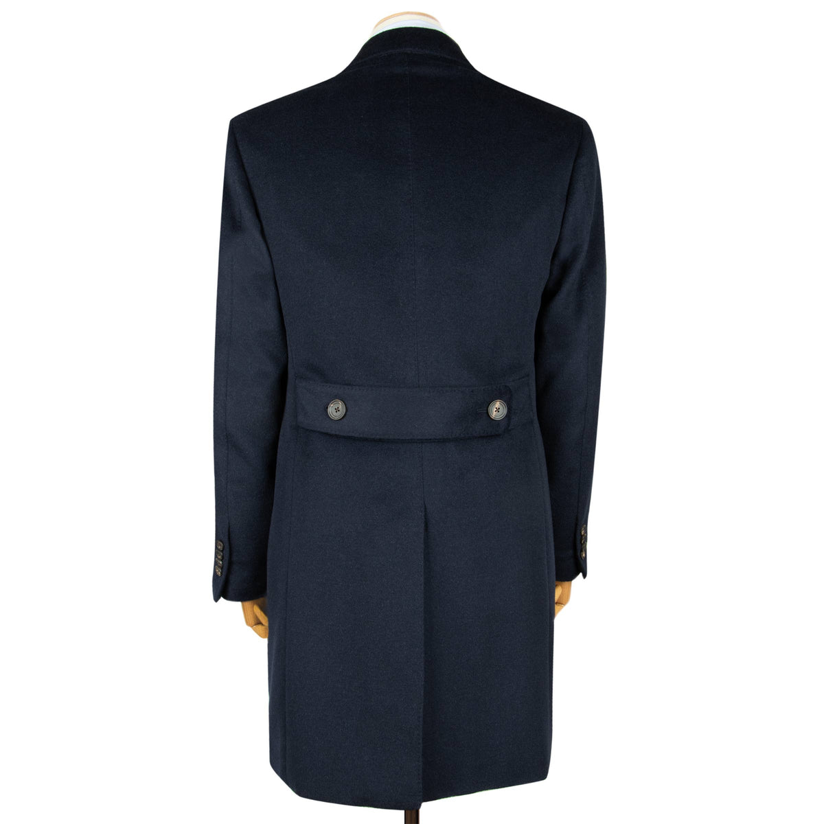 Navy Camel Hair Double-Breasted Overcoat OVERCOATS Robert Old