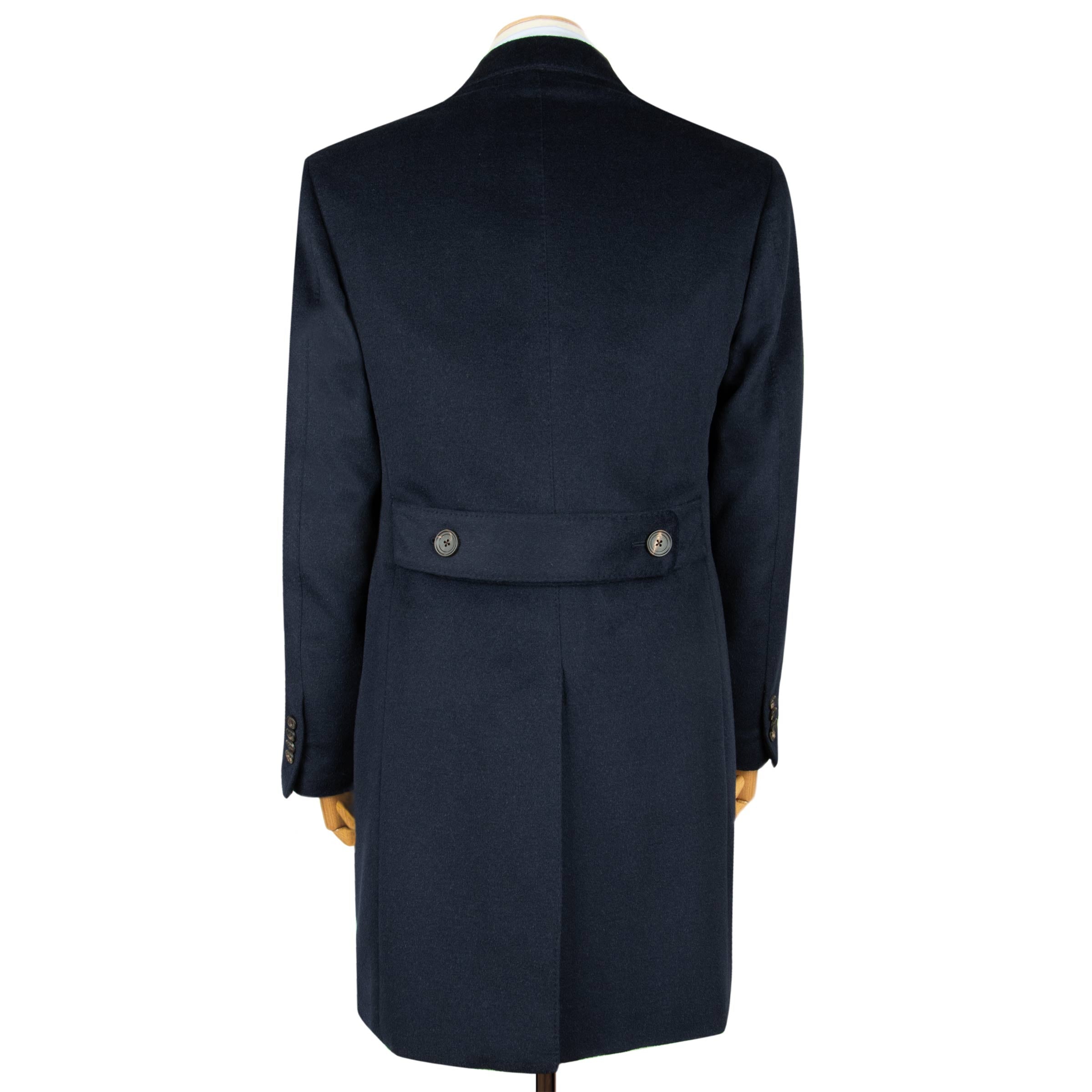 Robert Old - Navy Camel Hair Double-Breasted Overcoat crafted with Loro Piana Fabric OVERCOATS 