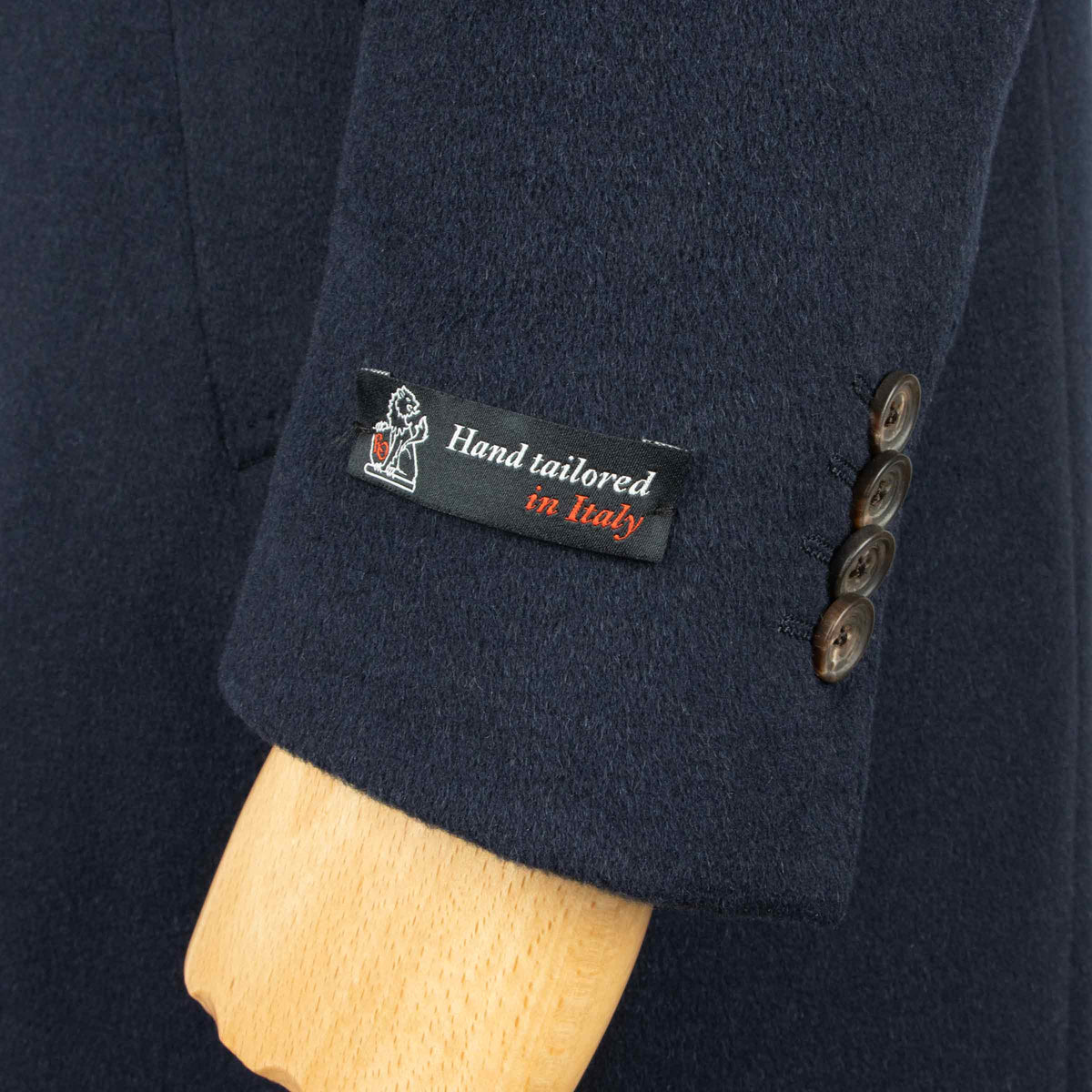 Navy Camel Hair Double-Breasted Overcoat OVERCOATS Robert Old