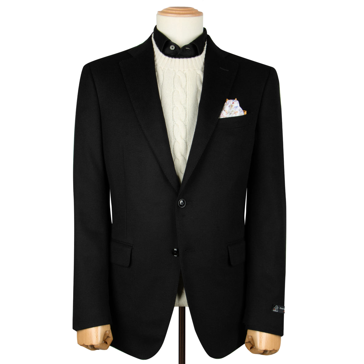 Black Pure Cashmere Blazer crafted In Italy JACKETS Robert Old