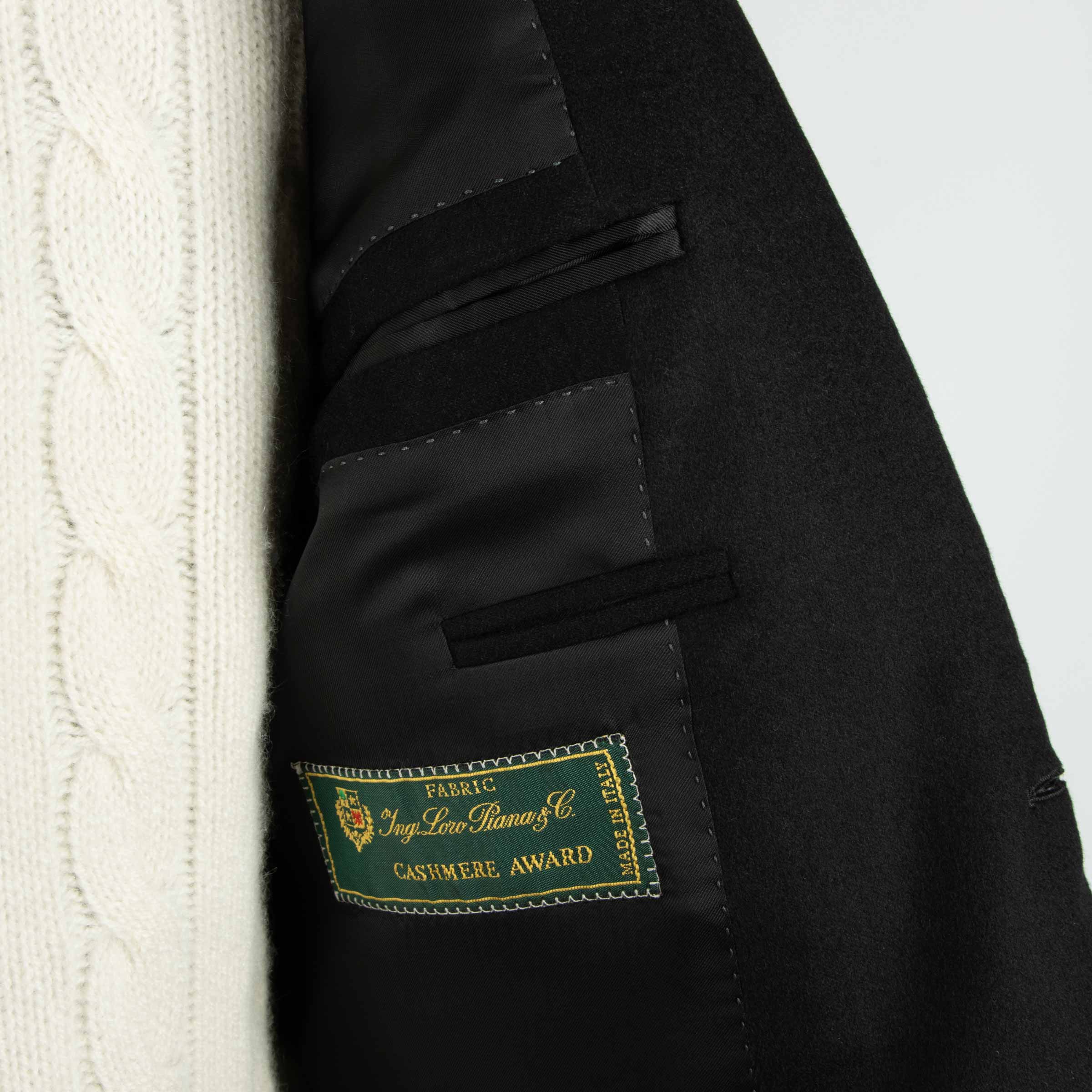 Robert Old - Black Pure Cashmere Jacket crafted with Loro Piana Fabric JACKETS Robert Old