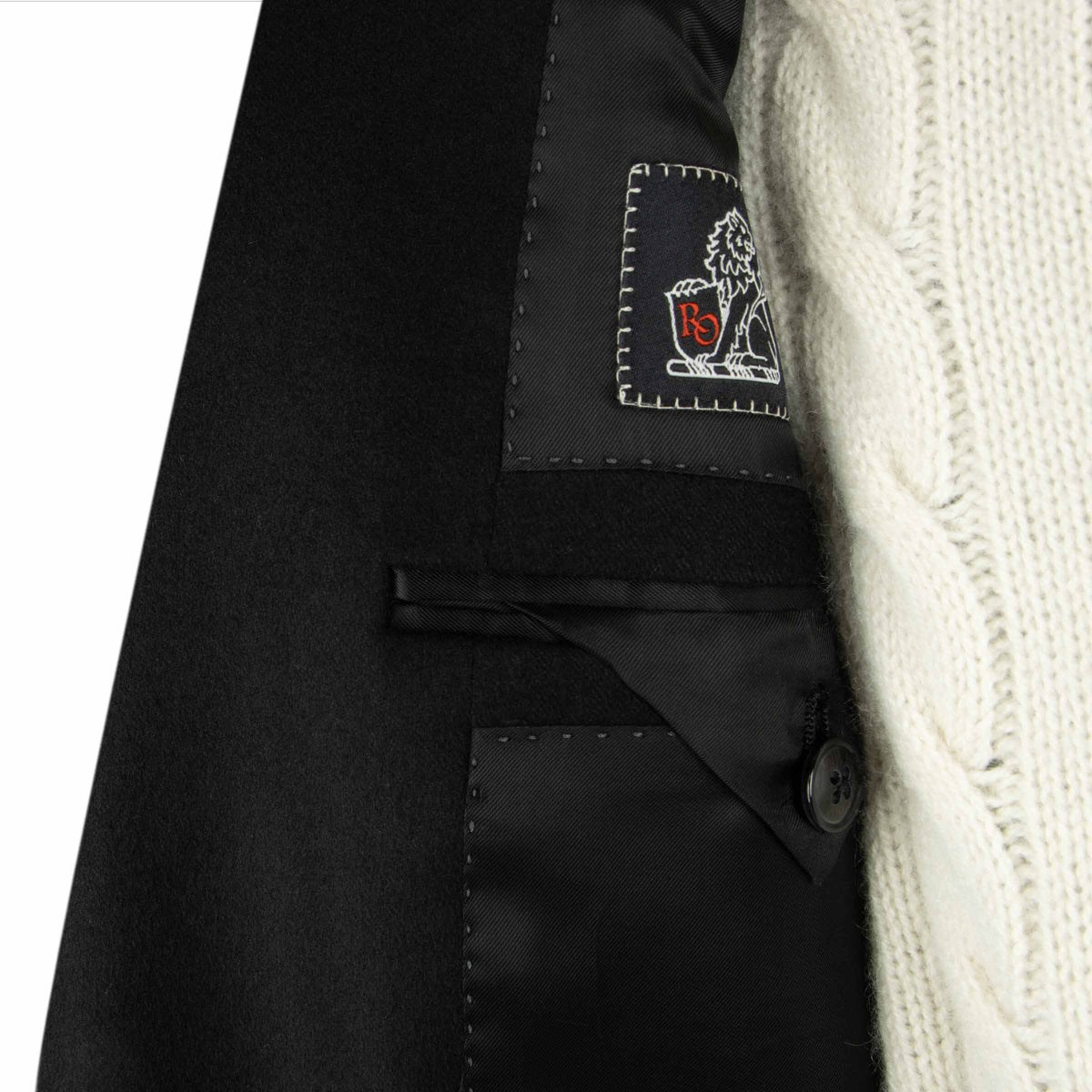 Black Pure Cashmere Blazer crafted In Italy JACKETS Robert Old