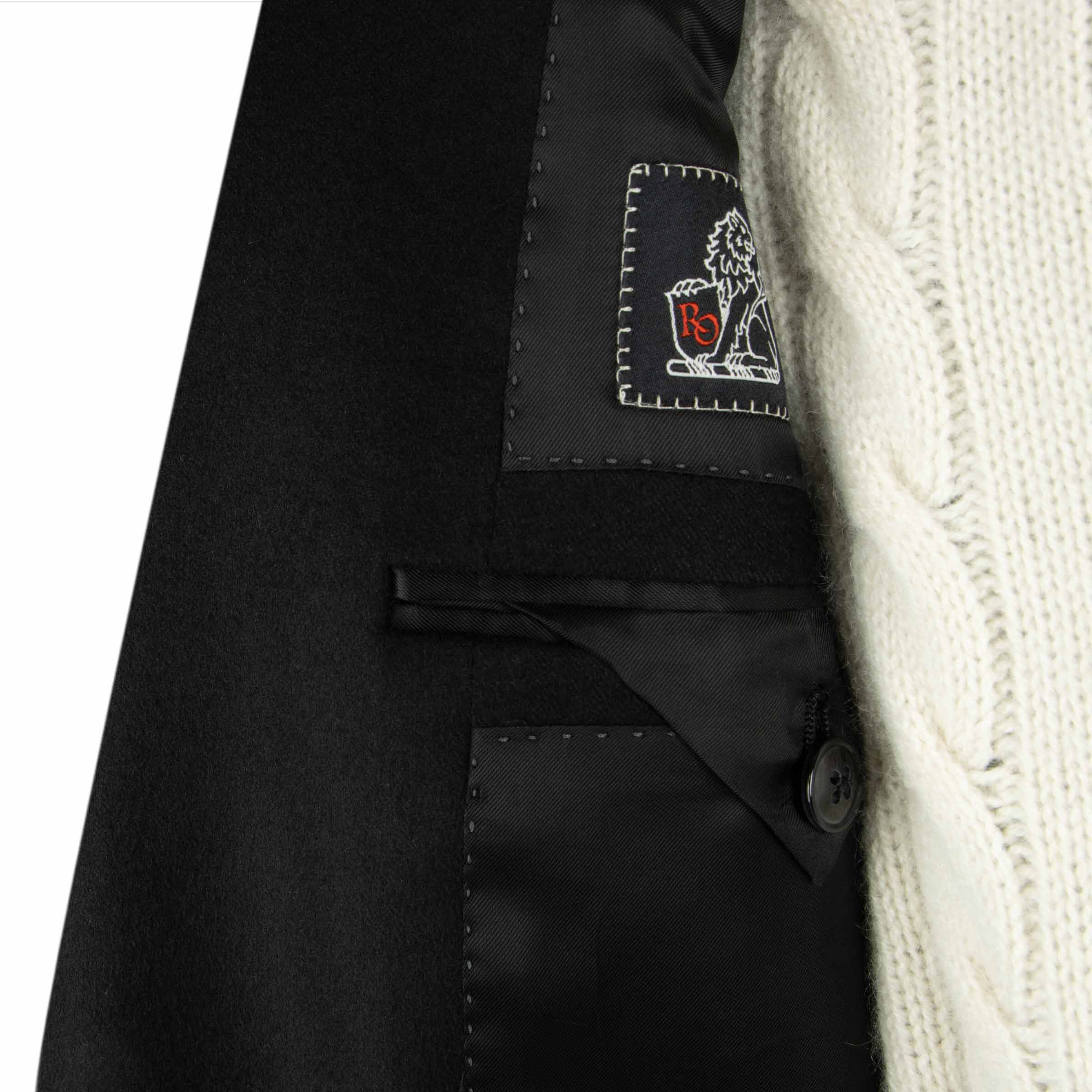 Robert Old - Black Pure Cashmere Jacket crafted with Loro Piana Fabric JACKETS Robert Old