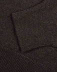 Der Bowmore Kaschmirpullover mit 1/4-Reißverschluss am Hals - Flanell / Marineblau
