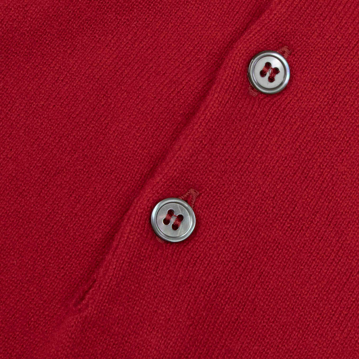 The Oban 3 button long sleeve Cashmere Polo Sweater - Chianti Red CASHMERE Robert Old