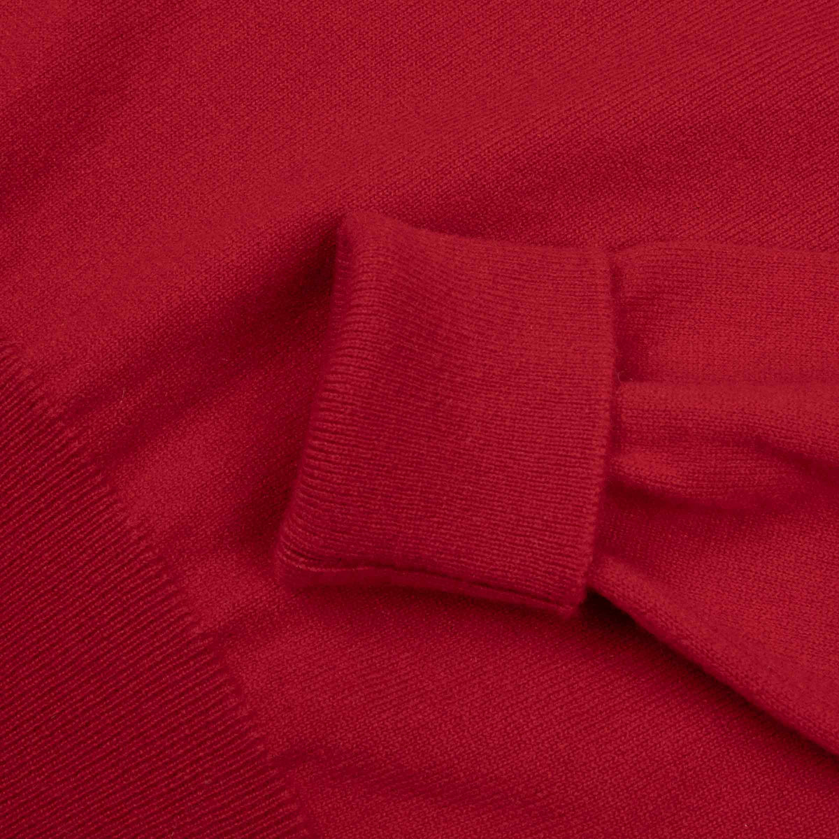 The Oban 3 button long sleeve Cashmere Polo Sweater - Chianti Red CASHMERE Robert Old