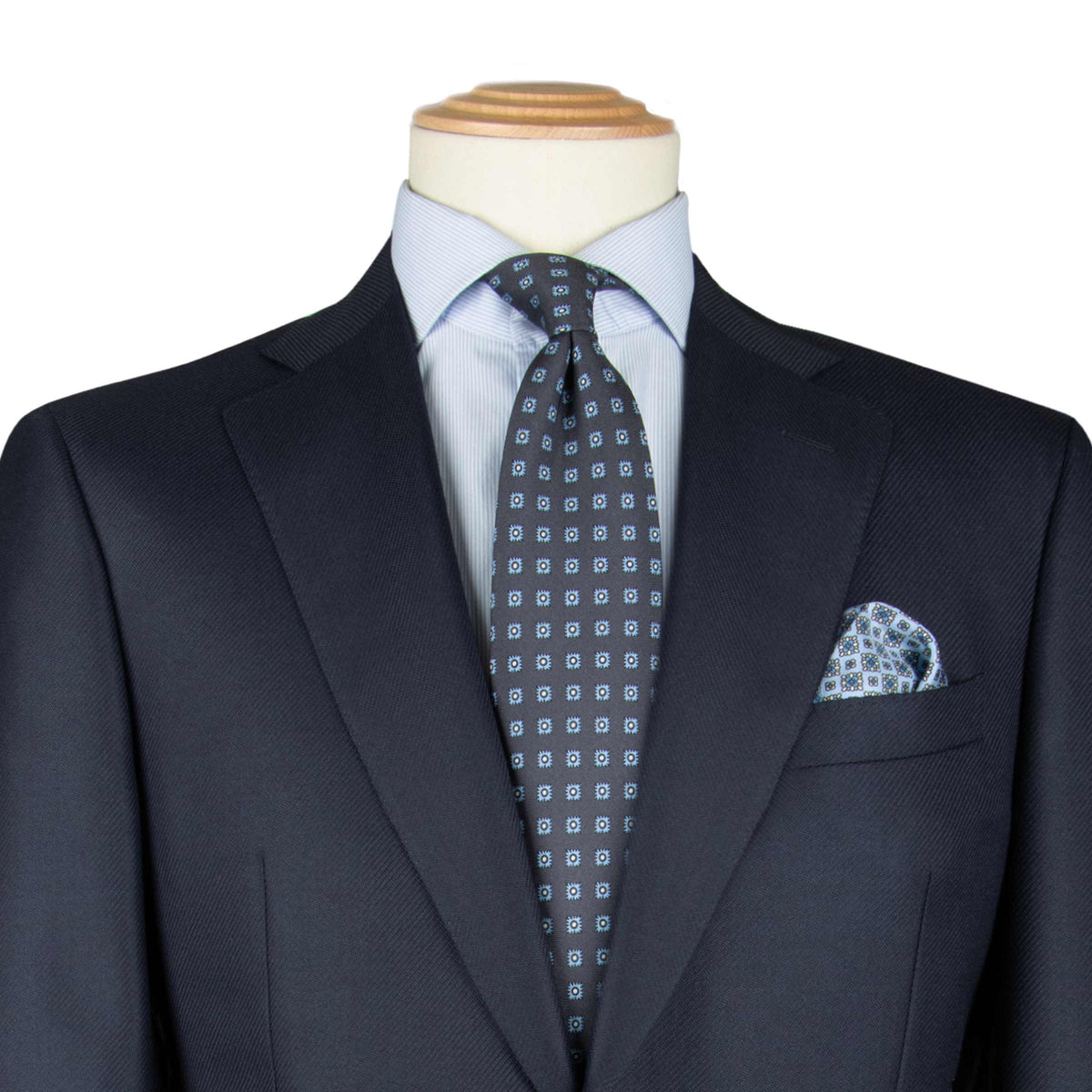 Navy Wool & Cashmere Twill Blazer JACKETS Robert Old
