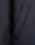 Robert Old - Navy Button Down Coat Crafted with a Loro Piana Green Storm System Wool & Cashmere Fabric OVERCOATS Robert Old
