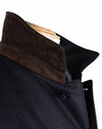 Robert Old - Navy Button Down Coat Crafted with a Loro Piana Green Storm System Wool & Cashmere Fabric OVERCOATS Robert Old
