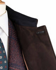 Robert Old - Navy Button Down Coat Crafted with a Loro Piana Green Storm System Wool & Cashmere Fabric OVERCOATS Robert Old