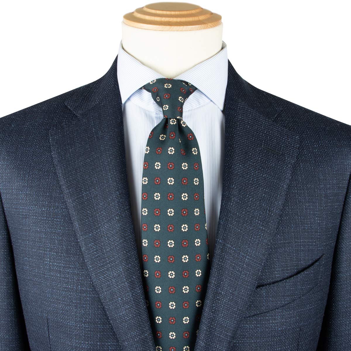 Robert Old - Navy Weave Wool & Silk Jacket crafted with Loro Piana Fabric JACKETS Robert Old