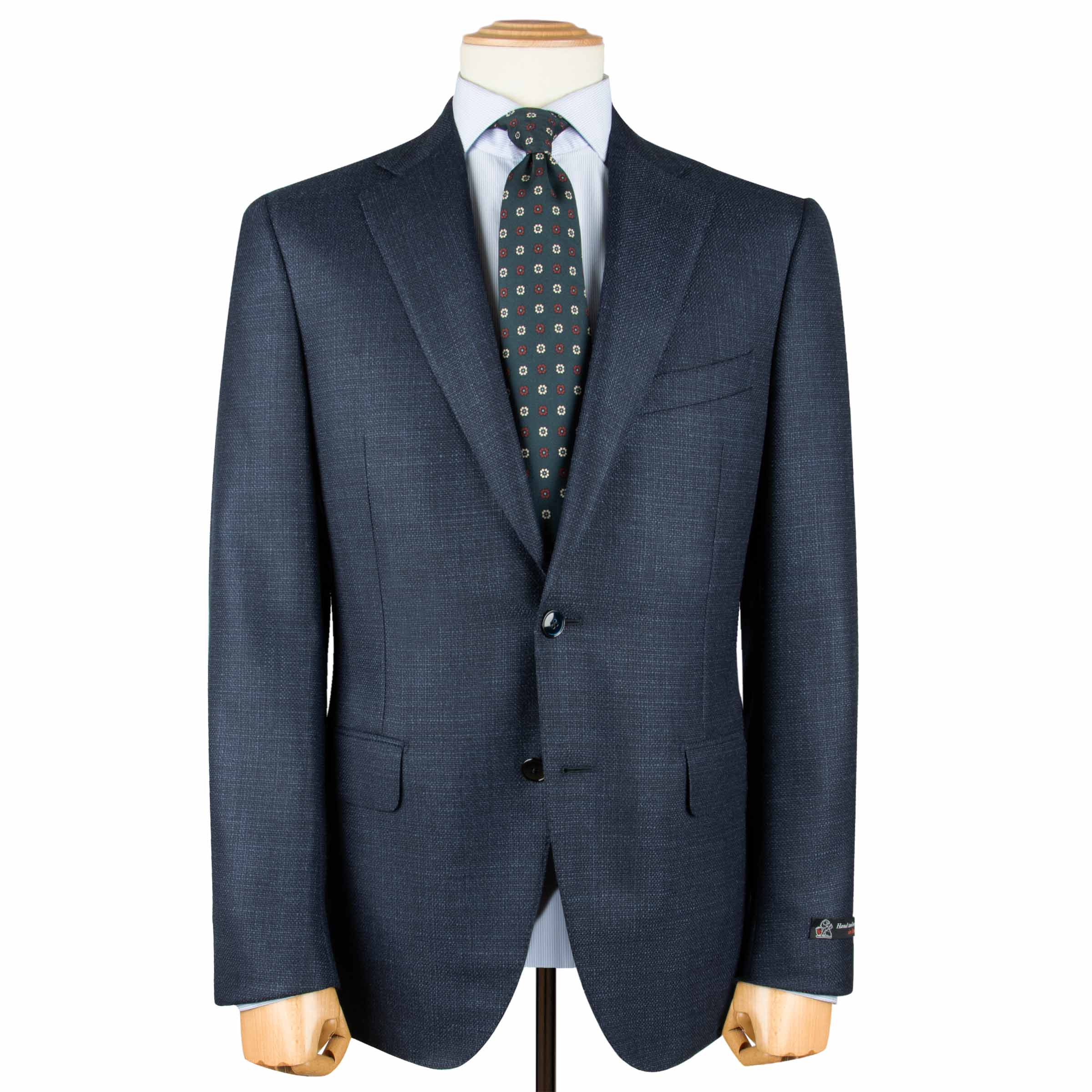 Robert Old - Navy Weave Wool & Silk Jacket crafted with Loro Piana Fabric JACKETS Robert Old