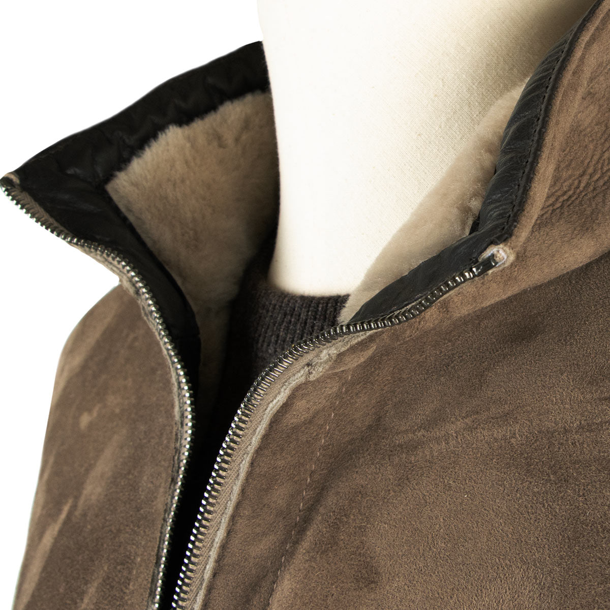 Robert Old - Stone Beige Leather Shearling Jacket LEATHERS Robert Old