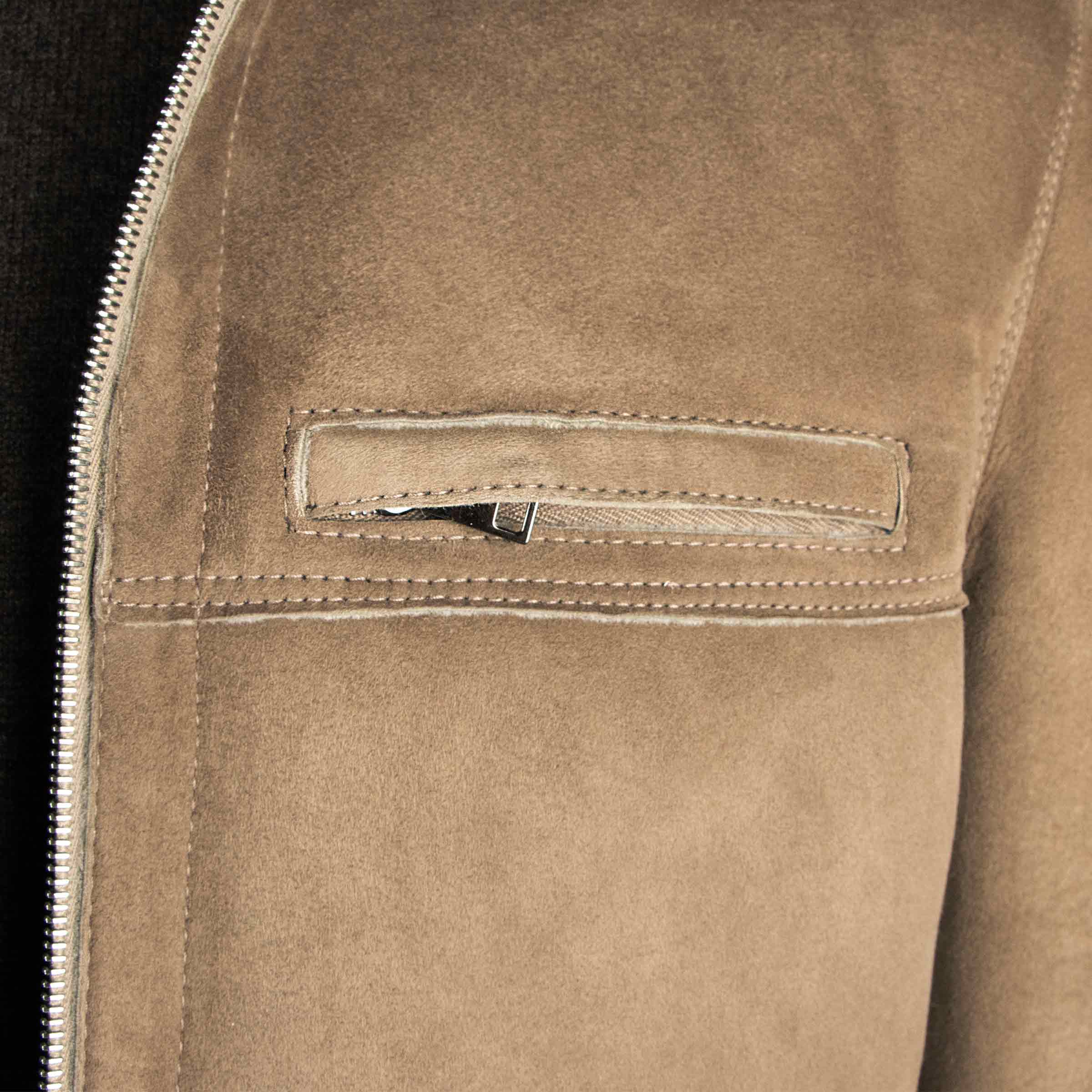 Robert Old - Stone Beige Leather Shearling Jacket LEATHERS Robert Old