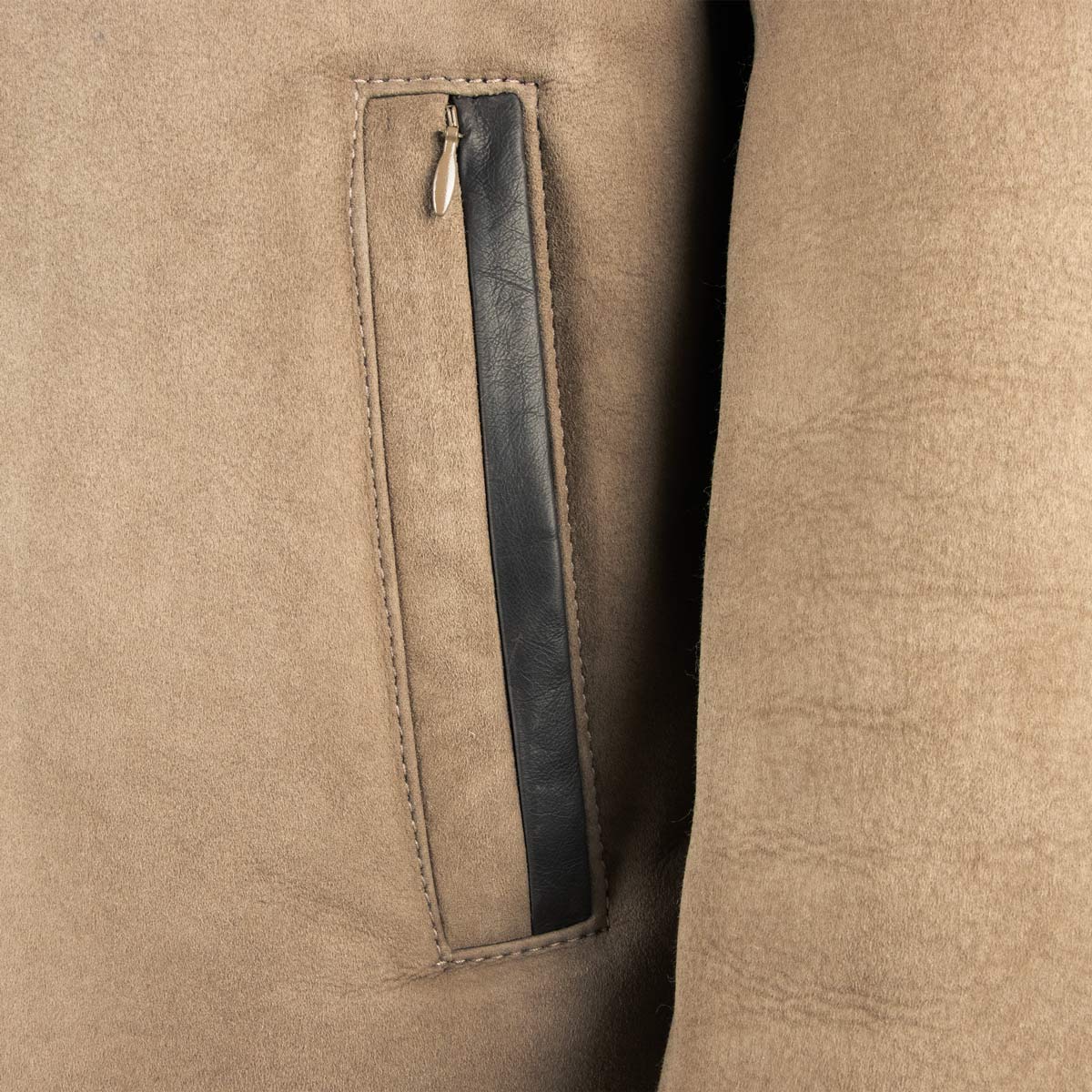 Robert Old - Stone Beige Leather Shearling Jacket LEATHERS Robert Old