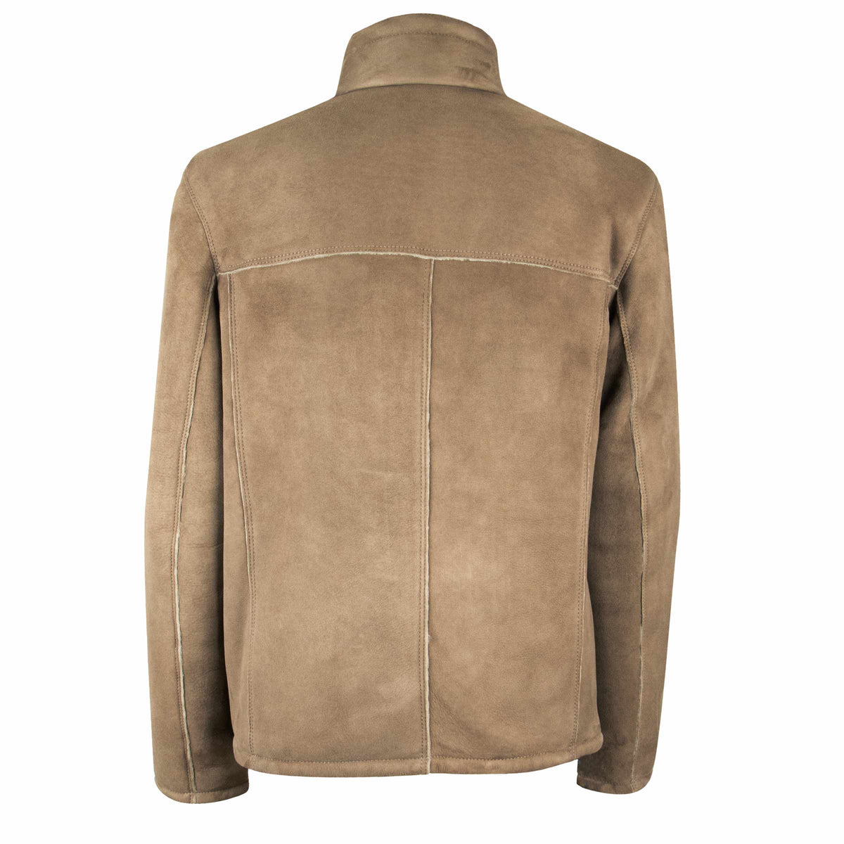 Stone Beige Leather Shearling Jacket LEATHERS Robert Old