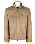 Robert Old - Stone Beige Leather Shearling Jacket LEATHERS Robert Old