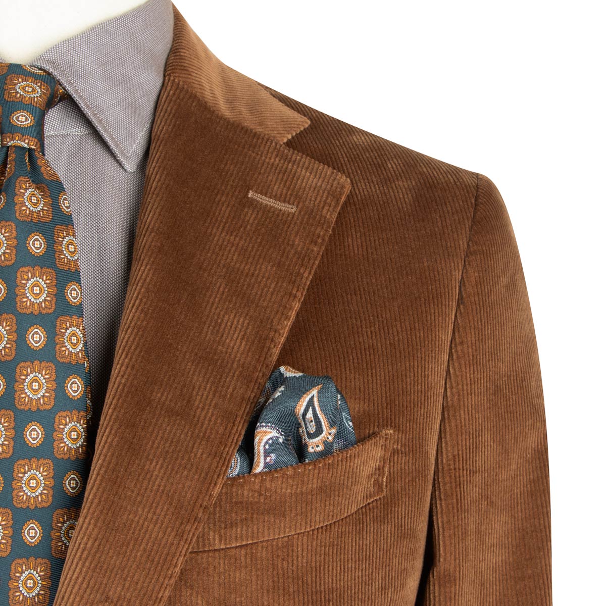 Robert Old - Vintage Vicuna Tan Cotton Corduroy Jacket crafted with Loro Piana Fabric JACKETS Robert Old
