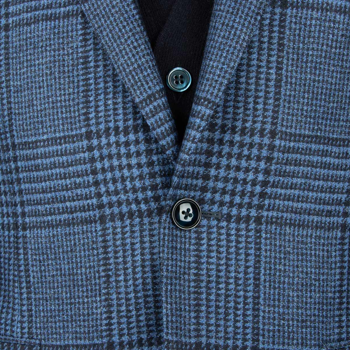 Robert Old - Blue Window Pane Check Wool Jacket JACKETS Robert Old