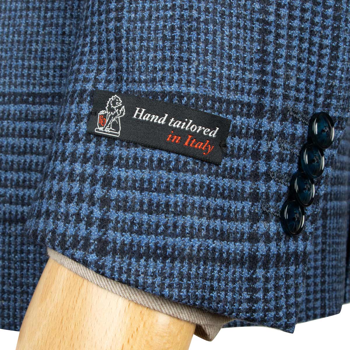 Robert Old - Blue Window Pane Check Wool Jacket JACKETS Robert Old