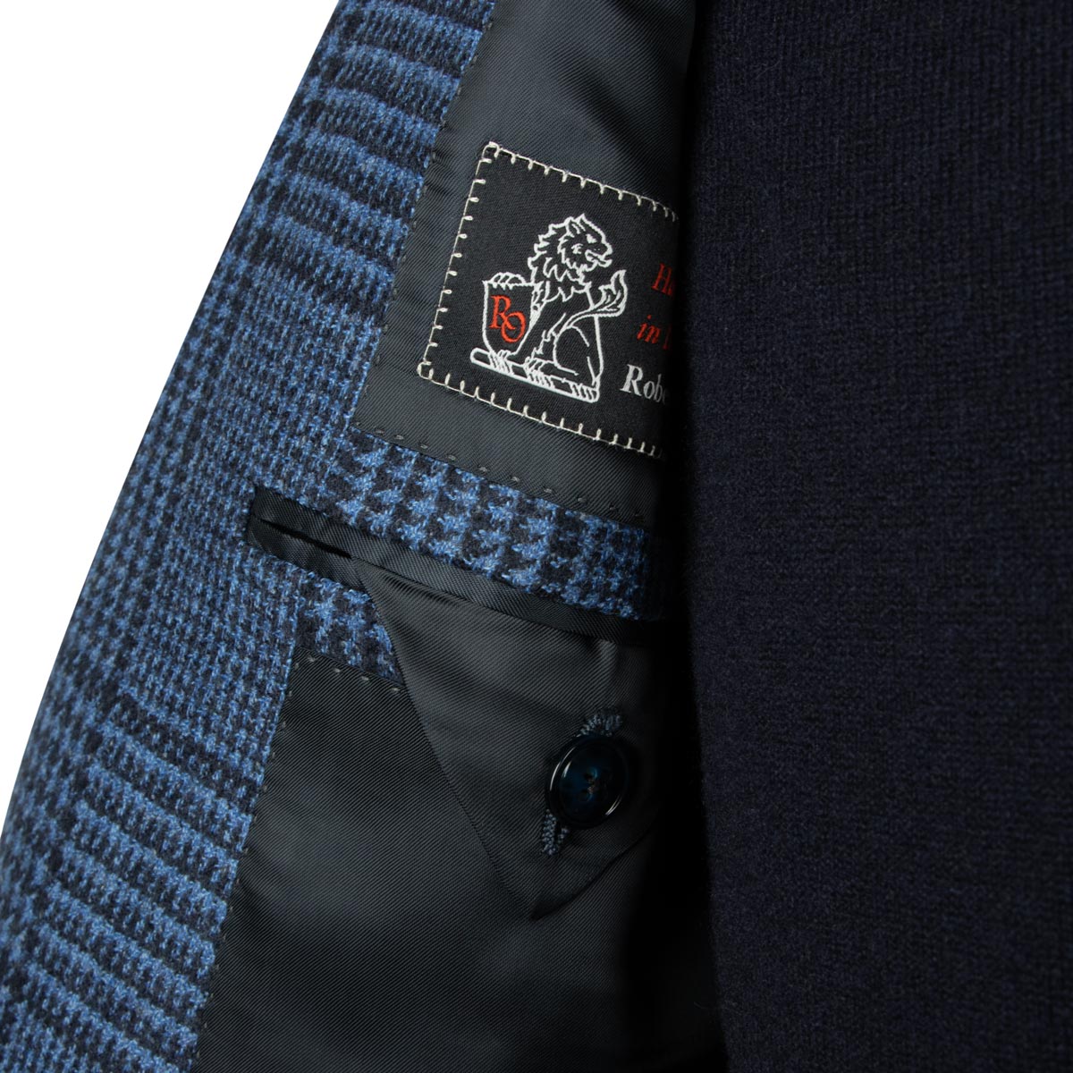 Robert Old - Blue Window Pane Check Wool Jacket JACKETS Robert Old