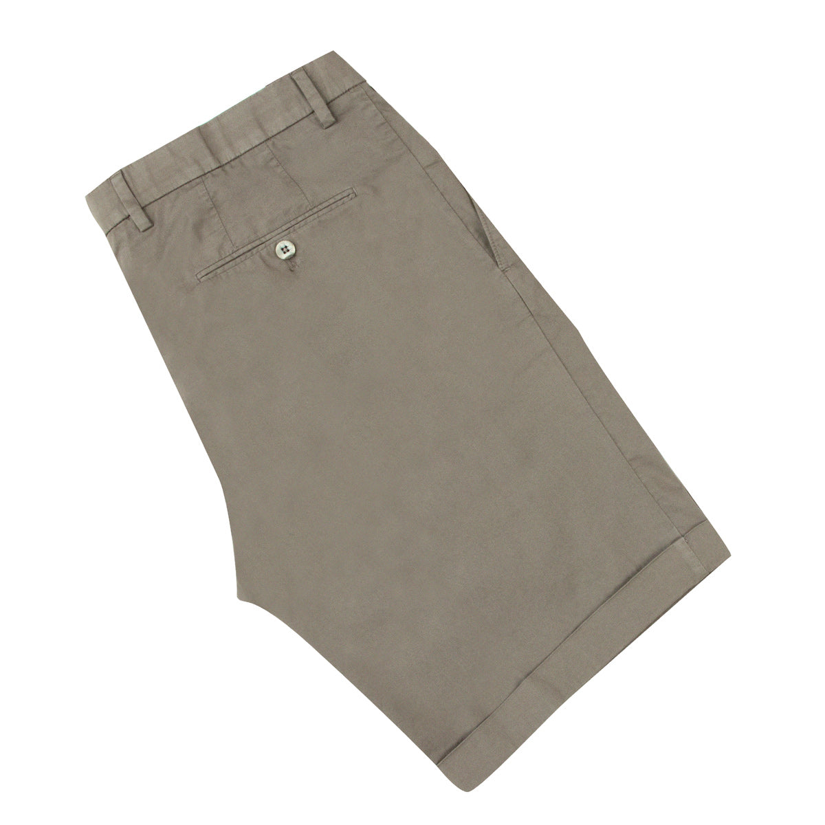 Robert Old - Mud Brown Cotton Linen Stretch Pleat Chino Shorts SHORTS Robert Old