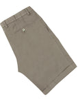 Robert Old - Mud Brown Cotton Linen Stretch Pleat Chino Shorts SHORTS Robert Old