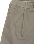 Robert Old - Mud Brown Cotton Linen Stretch Pleat Chino Shorts SHORTS Robert Old