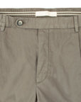 Robert Old - Mud Brown Cotton Linen Stretch Pleat Chino Shorts SHORTS Robert Old