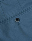 Robert Old - Navy Blue Cotton Linen Stretch Pleat Chino Shorts SHORTS Robert Old