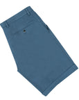 Robert Old - Navy Blue Cotton Linen Stretch Pleat Chino Shorts SHORTS Robert Old