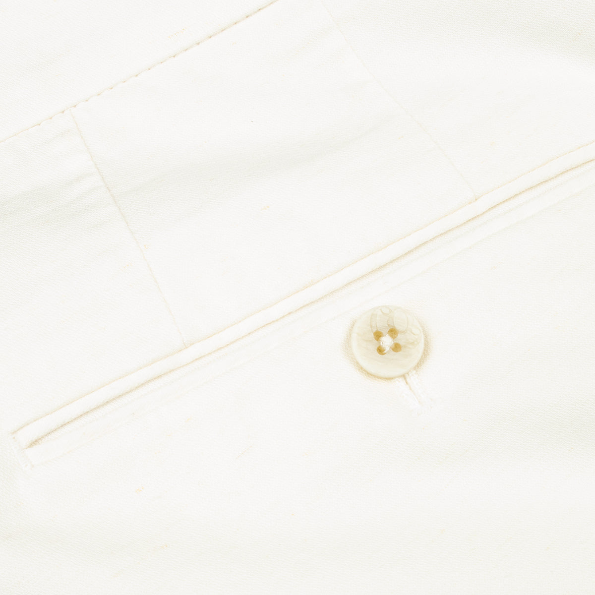 Robert Old - Off White Cotton Linen Stretch Pleat Chino Shorts SHORTS Robert Old