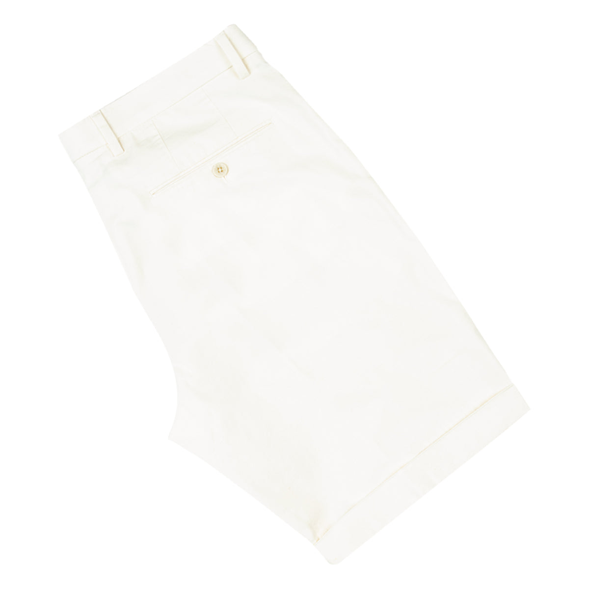 Off White Cotton Linen Stretch Pleat Chino Shorts SHORTS Robert Old