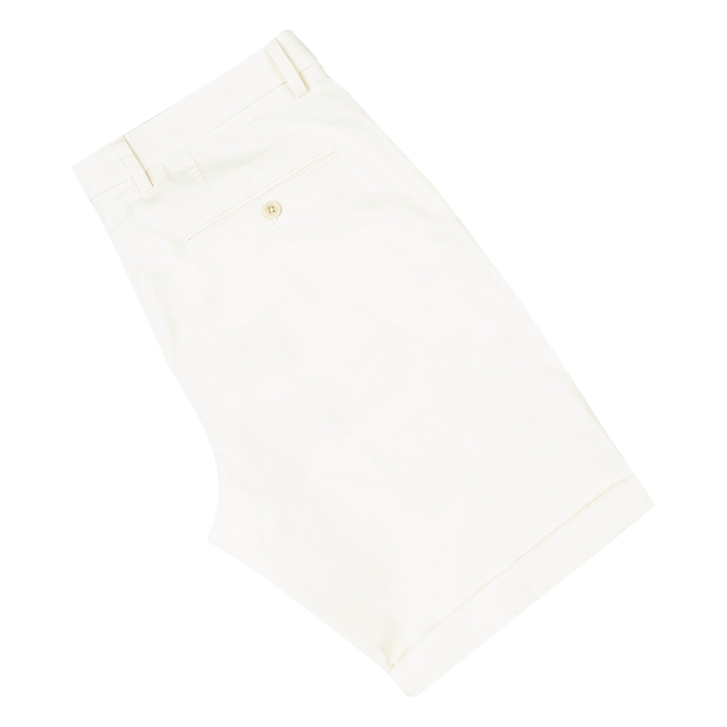 Robert Old - Off White Cotton Linen Stretch Pleat Chino Shorts SHORTS Robert Old