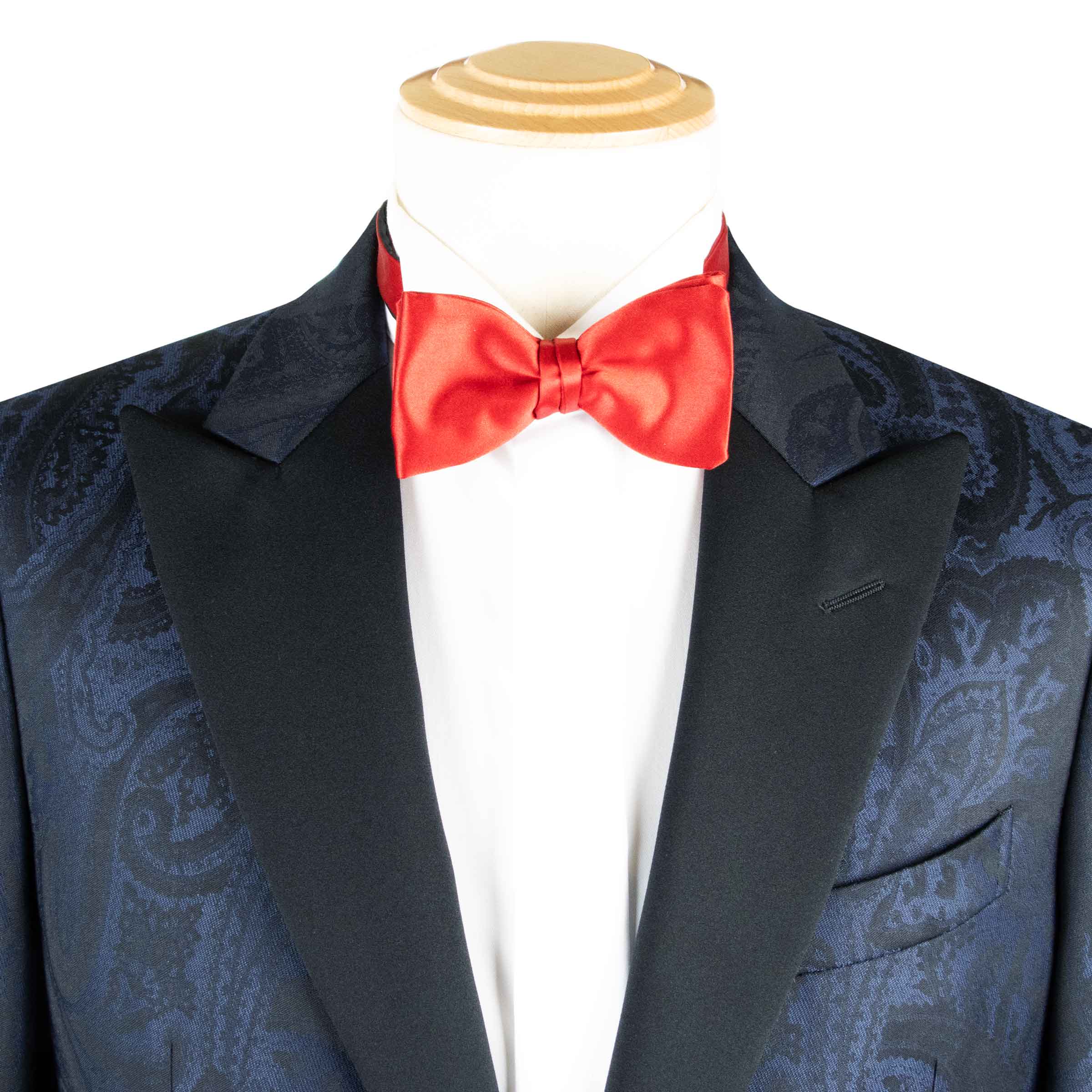 Robert Old - Royal Blue & Black Paisley Wool & Silk Jacquard Tuxedo Jacket JACKETS Robert Old