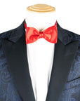 Robert Old - Royal Blue & Black Paisley Wool & Silk Jacquard Tuxedo Jacket JACKETS Robert Old