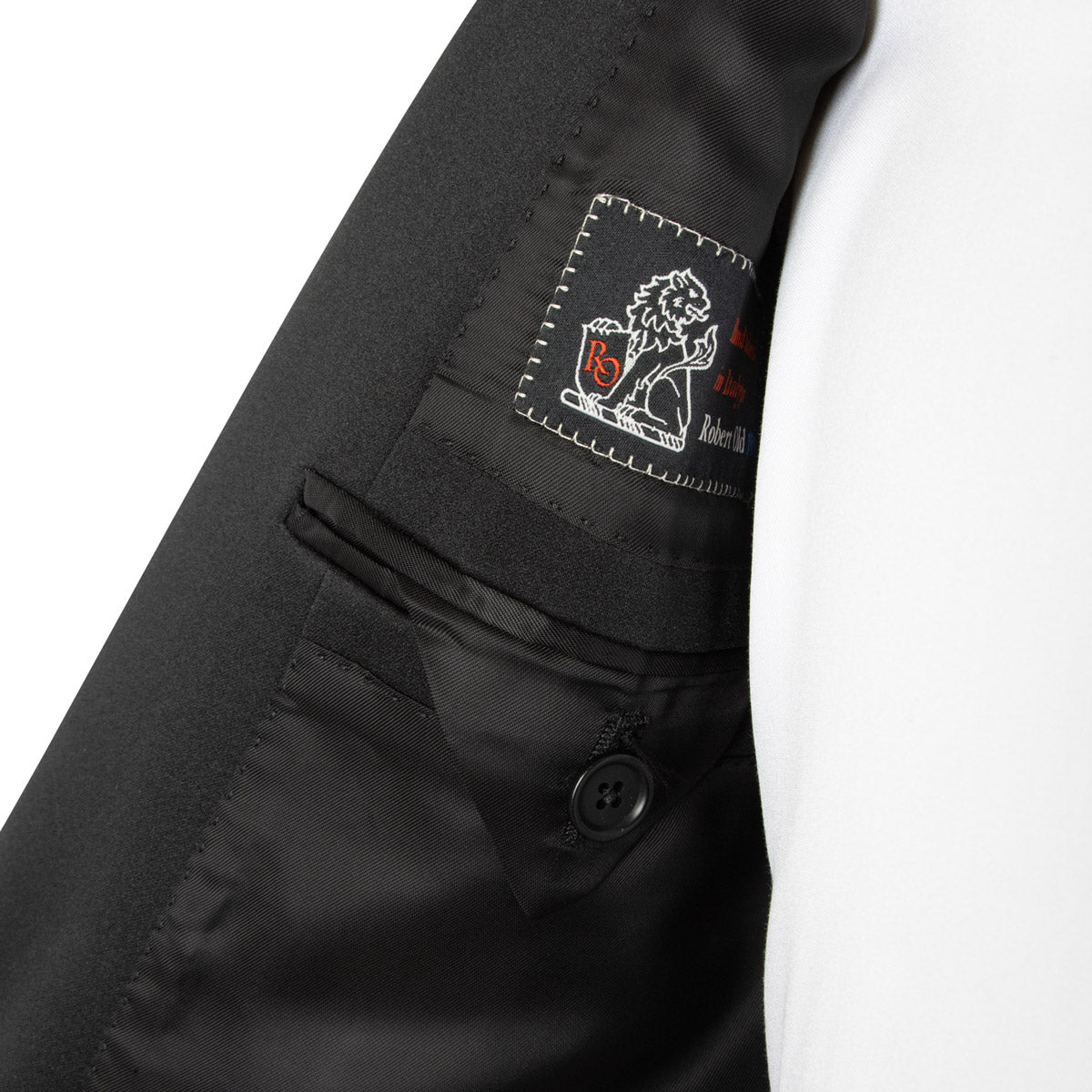 Robert Old - Royal Blue &amp; Black Paisley Wool &amp; Silk Jacquard Tuxedo Jacket JACKETS Robert Old