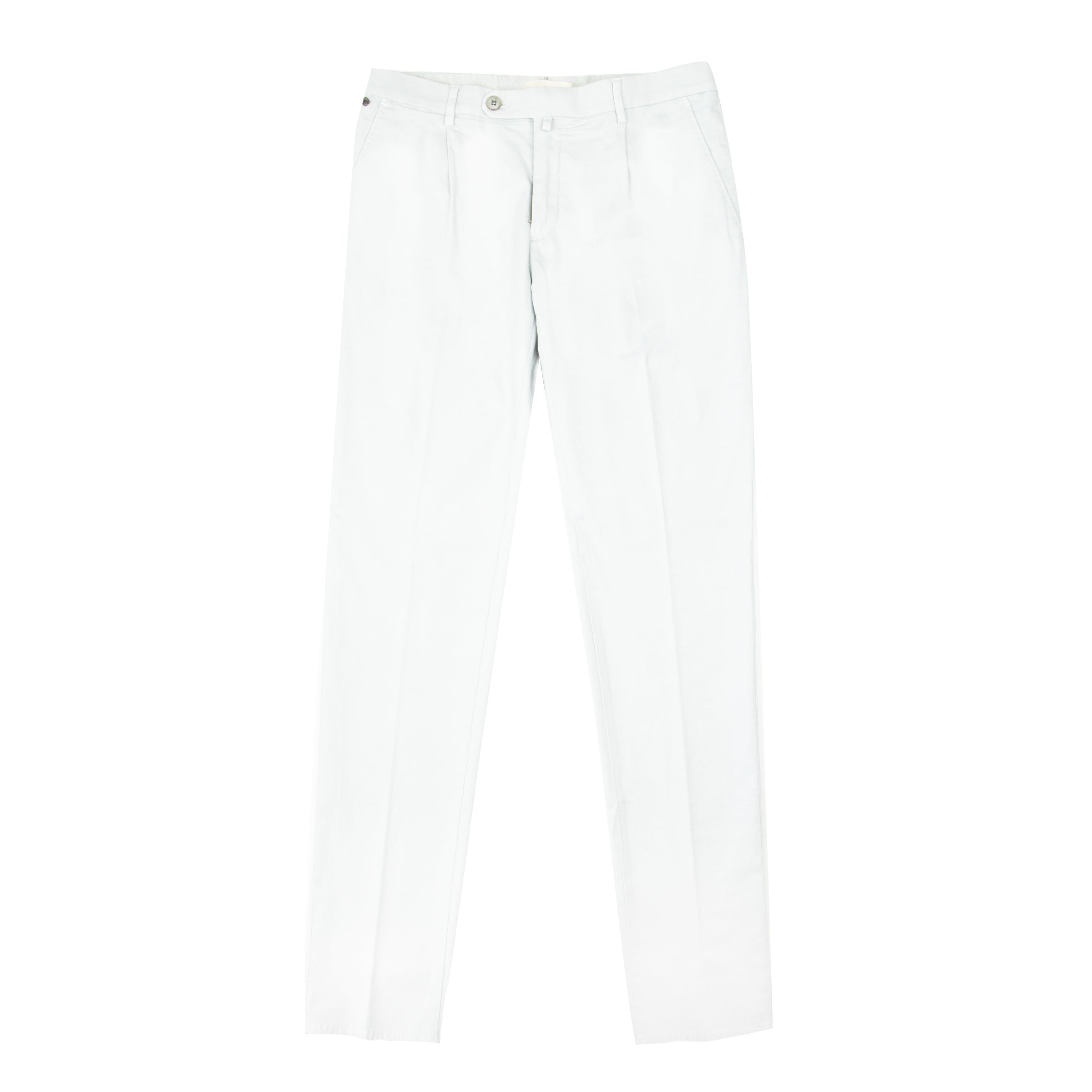 Robert Old - Pearl Grey Stretch Cotton Twill Slim Fit Chinos CASUAL TROUSERS Robert Old