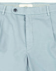 Robert Old - Powder Blue Cotton Linen Stretch Pleat Chino Shorts SHORTS Robert Old