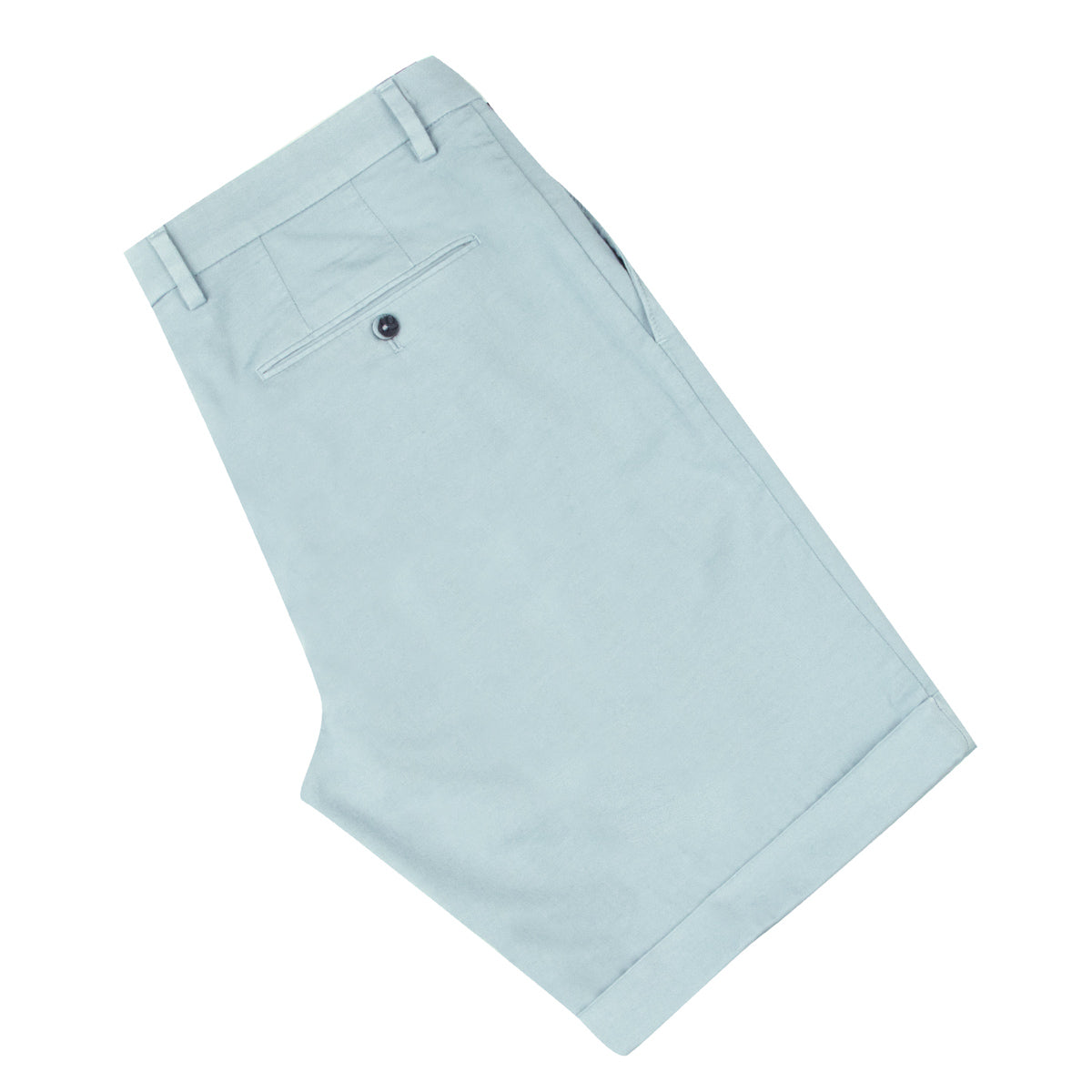Robert Old - Powder Blue Cotton Linen Stretch Pleat Chino Shorts SHORTS Robert Old