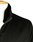Black Pure Cashmere Water Repellent Italian Bomber Jacket BLOUSONS Robert Old